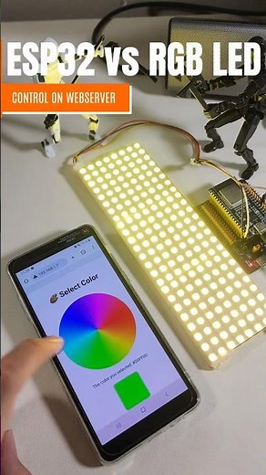 ESP32 Control Led RGB WS2812 via Webserver #stm32 #arduino #embedded #electronic #LCD #diy