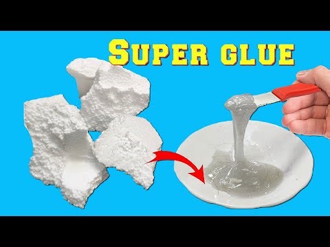 Mix polystyrene with gasoline and super glue to obtain the strongest adhesive