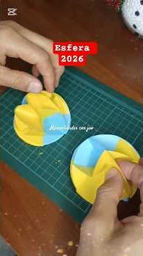 cómo hacer una esfera en papel #diy #christmas #navidad #manualidades #hechoamano #esfera #art #arte