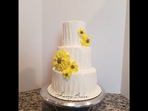 Simple 3 tier Wedding Cake. DIY cake