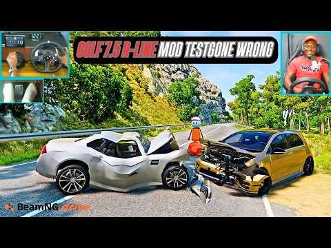 Driving Volkswagen Golf 7.5 R-Line Mod Test in BeamNG.drive | Realistic G29 Steering Wheel Gameplay