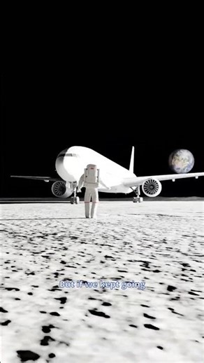 Plane to the Moon: How Long Would It Take? #3danimation