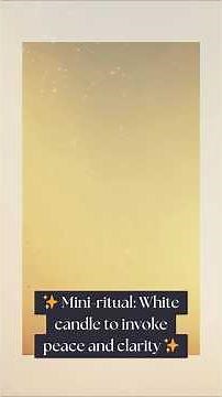 ✨ Mini ritual White candle to invoke peace and clarity ✨