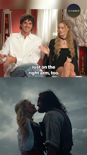 Jacob Elordi lifts Margot Robbie up with one arm in "Wuthering Heights," but the stars warn you shouldn't try it at home 😭 | CinemaBlend