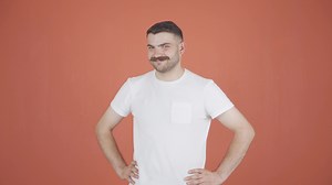 Man winking at camera.