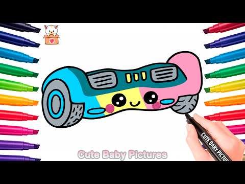 How to Draw a Cute Hoverboard