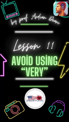 Lesson #11 -Upgrade Your Vocabulary: Avoid Using "Very"! ✅🇺🇸🇬🇧 In this quick lesson, learn how to enhance your English by using more precise and impactful words instead of "very." Discover better alternatives like "effortless," "furious," "gorgeous," and more! Perfect for students looking to improve their communication skills. Watch now and elevate your language! #shortlessons #shortsvideos #englishlearning #englishgrammar | English For Life