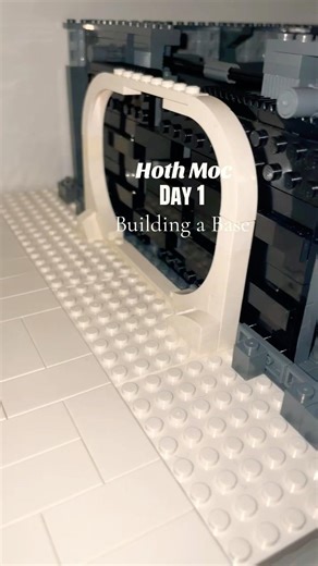 A Hoth Moc? First day of building a Base. 🗻 Slowly running out of dark grey 1x bricks. 😒 #lego