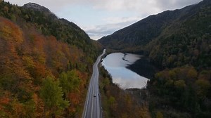 Car Passing By Lake Surrounded Fall Stock Footage Video (100% Royalty-free) 3396752427 | Shutterstock