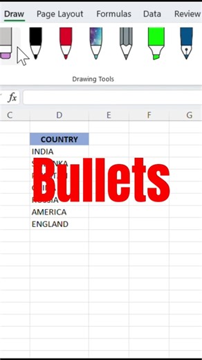 How to add bullets in excel.. #excel #exceltips #exceltricks #shortsfeed