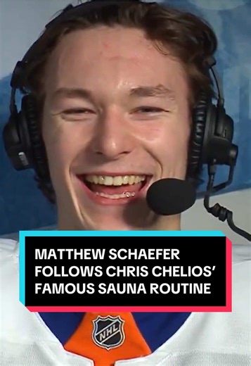 Matthew Schaefer Embraces Chelios' Pregame Sauna Routine
