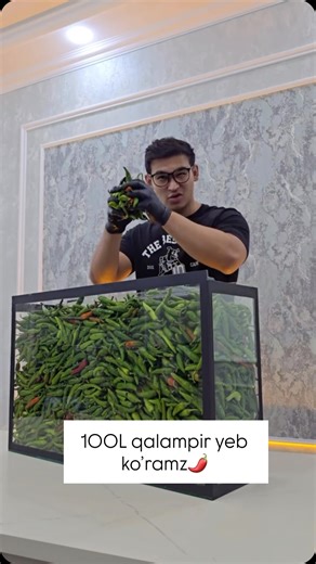 UMAROV KHUSANJON on Instagram: "100L aquarium Qalampir Mukbang🌶️ Eng achchiq yeyedigon tanishizga yuvorib qo’ying🙋🏼‍♀️🙋🏻‍♂️🚀👍🏻"