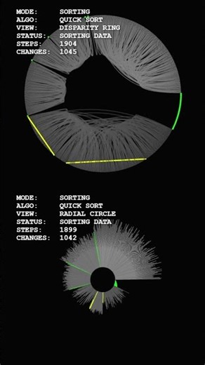 Watch QuickSort Organize a Circular Universe #simulation #algorithm #coding #soundeffects