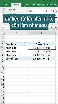 Sắp xếp dữ liệu trong Pivot Table #pivottable #excel #drb #exceltips