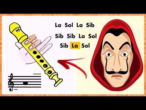 Bella Ciao - Recorder Tutorial with Animation | Money Heist 🎭🔥