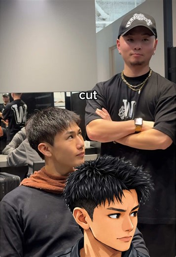 黒髪短髪も最高✨#大阪短髪 #アップバング #メンズヘア #スパイキーショート #筋トレ