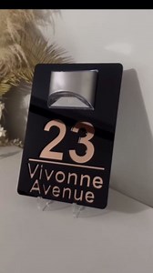 Custom Solar Address Sign for House - LED Lighted House Numbers for Outside | Modern Vertical Oval Acrylic Plaque | Waterproof Laser Engraved Personalized Street Address for Yard, Home, Garden