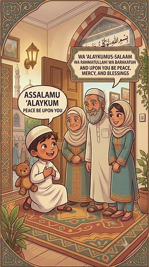 Beautiful Islamic Greeting for Kids 🕌✨🤝 السلام عليكم ورحمة الله وبركاته | #Shorts