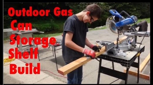 QUICK BUILD: Outdoor gas can storage shelf
