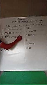 Conversion of Numbers to Standard Forms