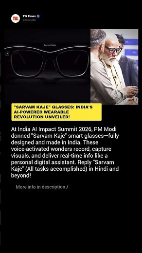 "Sarvam Kaje" Glasses: India's AI-Powered Wearable Revolution Unveiled!