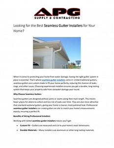 seamless gutter installers - SlideServe