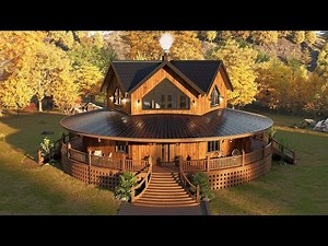 Round House Magic in the Mountains - Round House Design w/ Plans - Elegant & Cozy Living Spaces