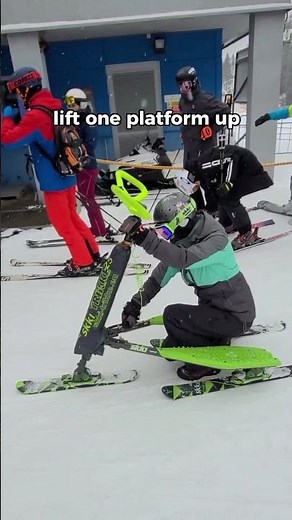 Getting on and off a chairlift on Skki Trikke is very easy! 🔥 #skkitrikke #viral #tutorial #skiing