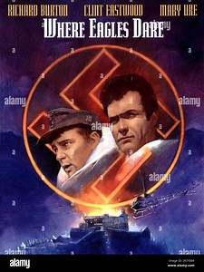 Richard Burton & Clint Eastwood  Film Where Eagles Dare (USA/UK 1968) Characters: Maj. Jonathan Smith, MC, Lt. Morris Schaffer  Director: Brian G.Hutton 04 December 1968   **WARNING** This Photograph is for editorial use only and is the copyright of MGM and/or the Photographer assigned by the  Film or Production Company and can only be reproduced by publications in conjunction with the promotion of the above  Film. A Mandatory Credit To MGM is required. The Photographer should also be credited w