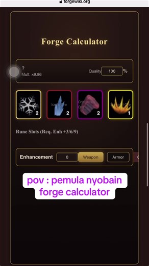 Pelajari Trait di Forge dengan Calculator Terbaru