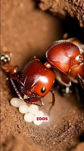 This tiny queen controls thousands of ants.Small body. Big power. #antqueen #doyouknow #facts #reel