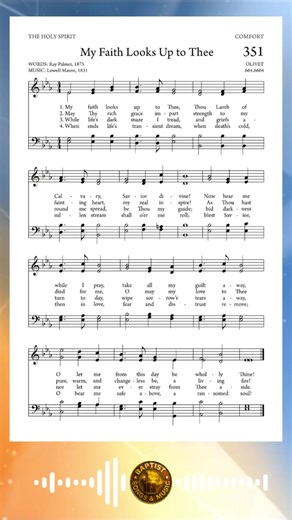 🎶 “My faith looks up to Thee, Thou Lamb of Calvary, Savior divine...” 🙏 When our hearts grow weak and life feels uncertain, may our eyes always look to Jesus — the Author and Finisher of our faith. 📖 Hebrews 12:2 (KJV) > Looking unto Jesus the author and finisher of our faith; who for the joy that was set before him endured the cross... #MyFaithLooksUpToThee #ChristianHymn #FaithInChrist #BaptistSongsAndMusic #KJVBible #JesusOurSavior #GospelHymns | Baptist Songs and Music