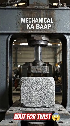 Hydraulic press vs Stone.... This was a bad idea 😞💡 #crushing #hydraulicpress #shorts