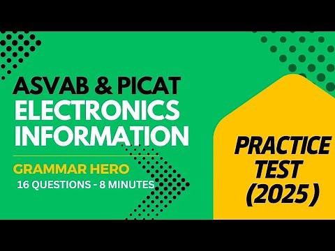 Electronics Information Practice Test for the ASVAB & PiCAT #acetheasvab #grammarhero