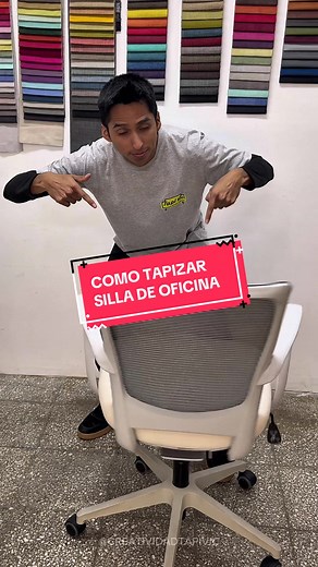 Cómo tapizar silla de oficina casero #tapiceria #tapiceríaencasa #upholsterydiy #diy #reciclarte