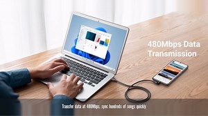 Magnetic USB C to USB C Cable 60W(3A) (2Pack, 3.3/6.6ft), 360°&180° Rotating Magnetic Charging Cable/Magnetic Phone Charger Cable/USB C Charging Cable-Data Transfer for Type C/Micro USB/i-Product