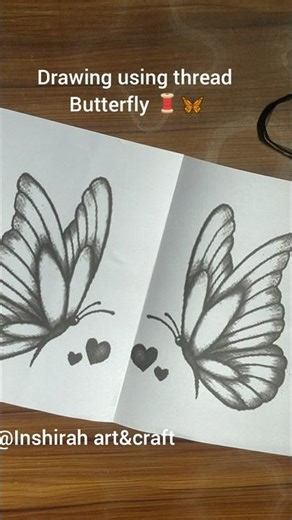 Drawing using thread 🧵#butterfly 🦋