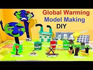 global warming (greenhouse effects) model making | science project | howtofunda | geography
