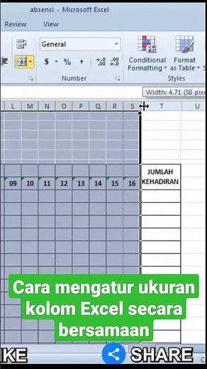 How to reduce and enlarge Excel column size simultaneously #shorts #tutorial #yearofyou