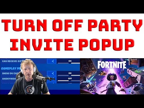 How to turn off party invite notifications in Fortnite
