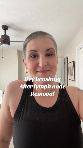 Lymphatic fluid can build up and cause lymphedema after lymph node removal. Use this technique to move fluid that’s gathering in a specific area through the rest of the system. It’s easy, only requires fingertips, and it can be done as often as you think about it until you’re out of the woods! #lymphaticdrainagemassage #cancersucks #drybrushing