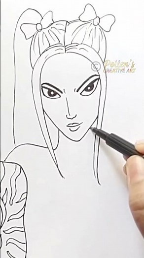 How to Draw MIRA (KPop Demon Hunters) 👩‍🎤⚔️🎨 #shorts #artificialintelligence