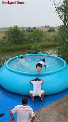 Jumping into a Blue Pool | Summer Fun Fails