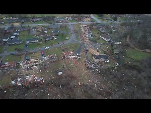 'Just total devastation' | Aerial view of tornado damage in Kentucky