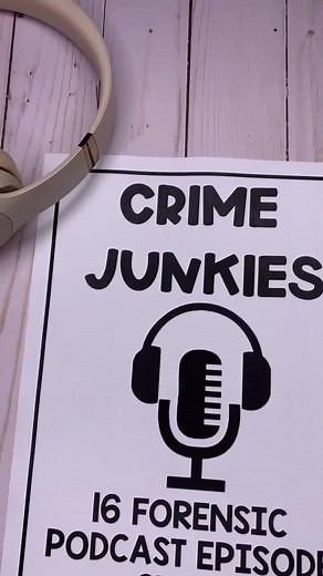Are you using podcasts in you Forensics class? 🎧 Head over to my blog to check out some of my favorite true crime podcasts and grab these no-prep printables to use in your own classroom! ➡️Blog Link: www.thetrendyscienceteacher.com/podcasts #forensics #forensicscience #forensicscienceclass #forensicsteacher