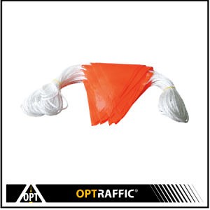 [Hot Item] 20A Durable PVC String Flag Traffic Orange Warning Flag