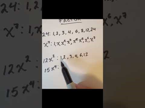 Factorisation using Highest Common Factor