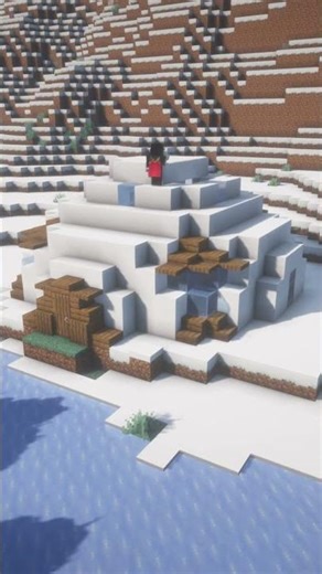Minecraft ┃超簡單雪中小屋❄️ #minecraft #minecraftbuilding #當個創世神 #我的世界