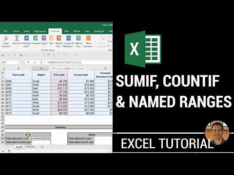 Excel Tutorial - SUMIF & Named Ranges