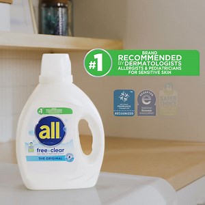 Skincare can start in the laundry room. Choose all® free clear detergent for a skin-friendly clean. | all Laundry